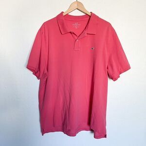 VINEYARD VINES Men's Coral Pink Orange Polo Shirt Top Preppy Size XXL‎